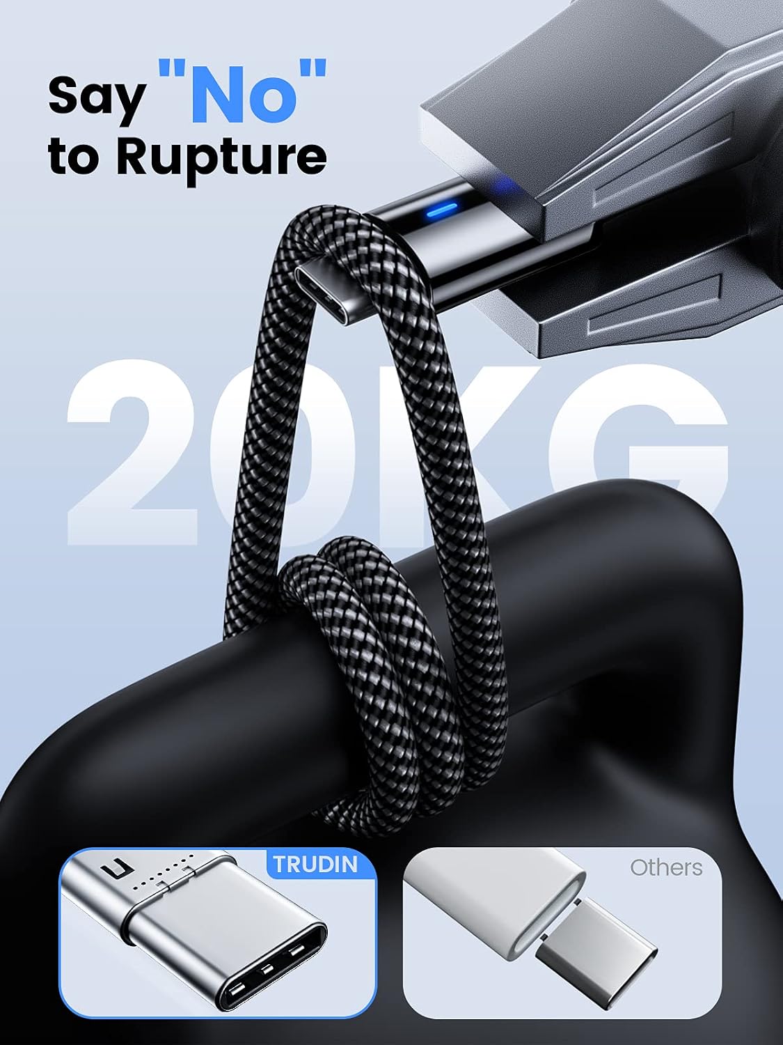 USB A to Type C Cable, 【 3A Fast Charging 】 USB C Charger, Long【 6.6ft 】 Nylon Braided Cord Compatible with Samsung Galaxy S10 S9 S20 Plus, Note 10 9, LG V50 G8 G7,A51 A11, Moto, Switch (A to C)