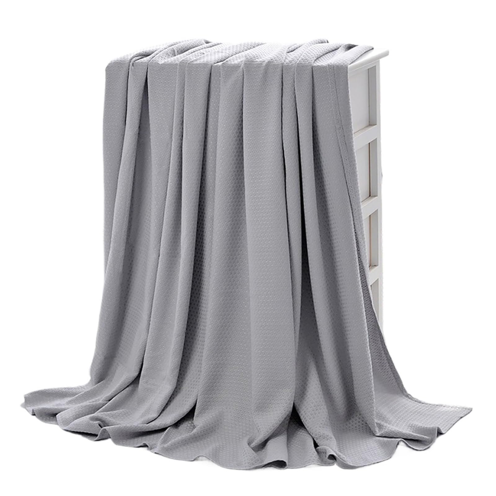 GSJNHY Cooling Blankets Cooling Blanket Air Conditioning Quilt Skin-friendly Fiber Light And Thin Breathable For Home for summer(Light Gray,L)