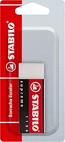 Borracha Técnica STABILO Supreme, Branca, Blister com 1 unidade