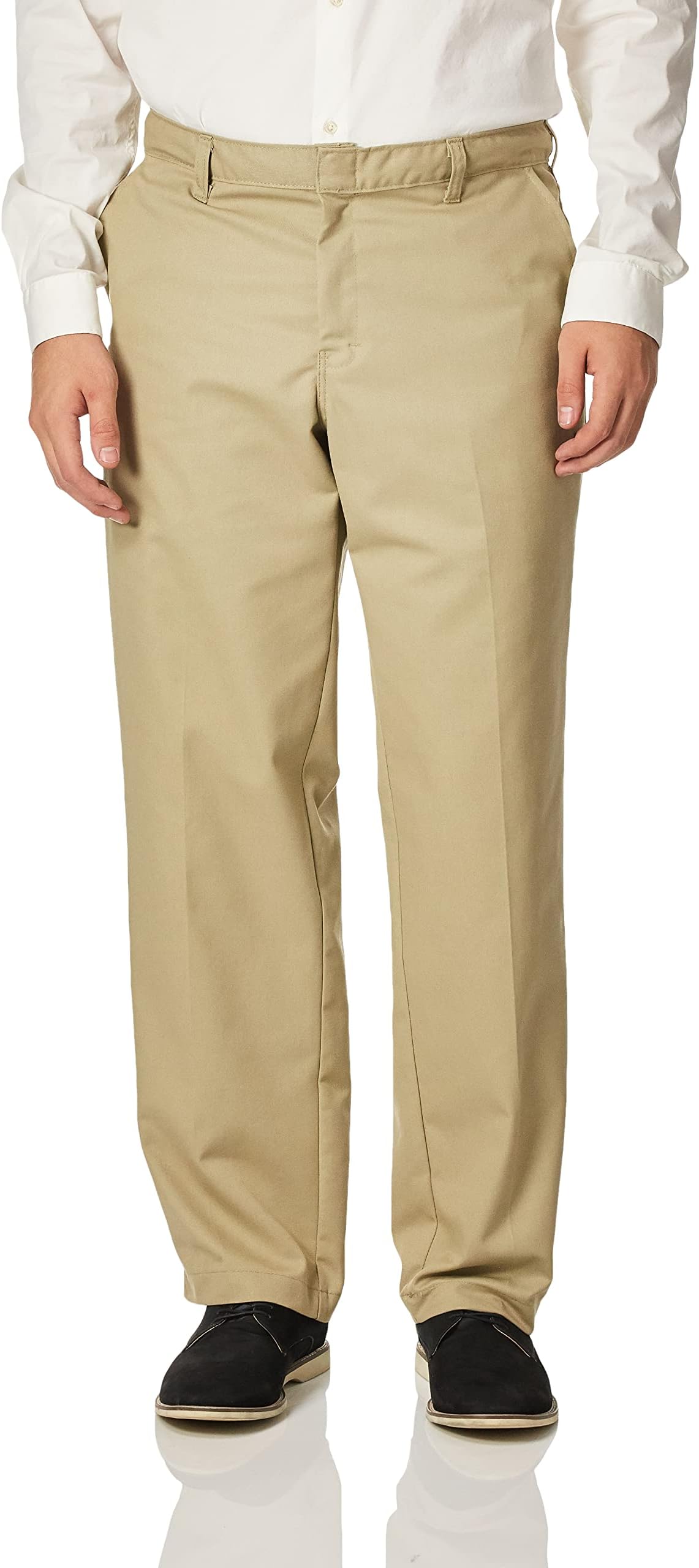 Dickies Men's Flat Front Pant, Khaki, 34X32