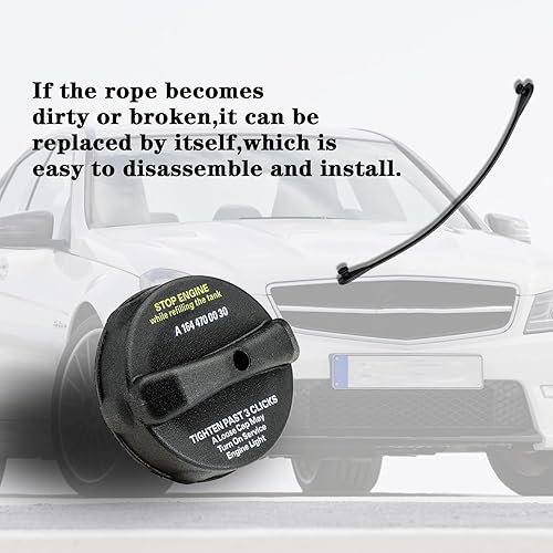 Miniatura 6 de Reemplazo de tapa de gas A1644700030 A1664705800, tapa de combustible compatible con Mercedes-Benz ML500 R350 ML63 AMG GL450 R320 GL550 GL63 AMG