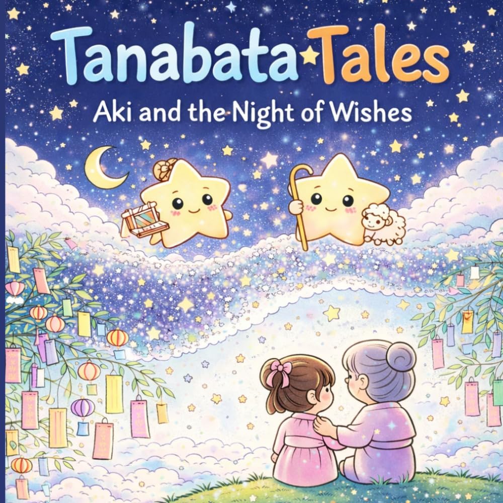 Tanabata Tales. Aki and the night of wishes: Cute and Magical Coloring Pages Inspired by Japan’s Star Festival