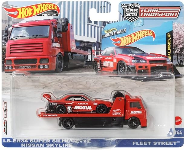 Hot Wheels LB-ER34 Super Silueta Nissan Skyline Fleet Street, Transporte de Equipo Nissan Skyline #44