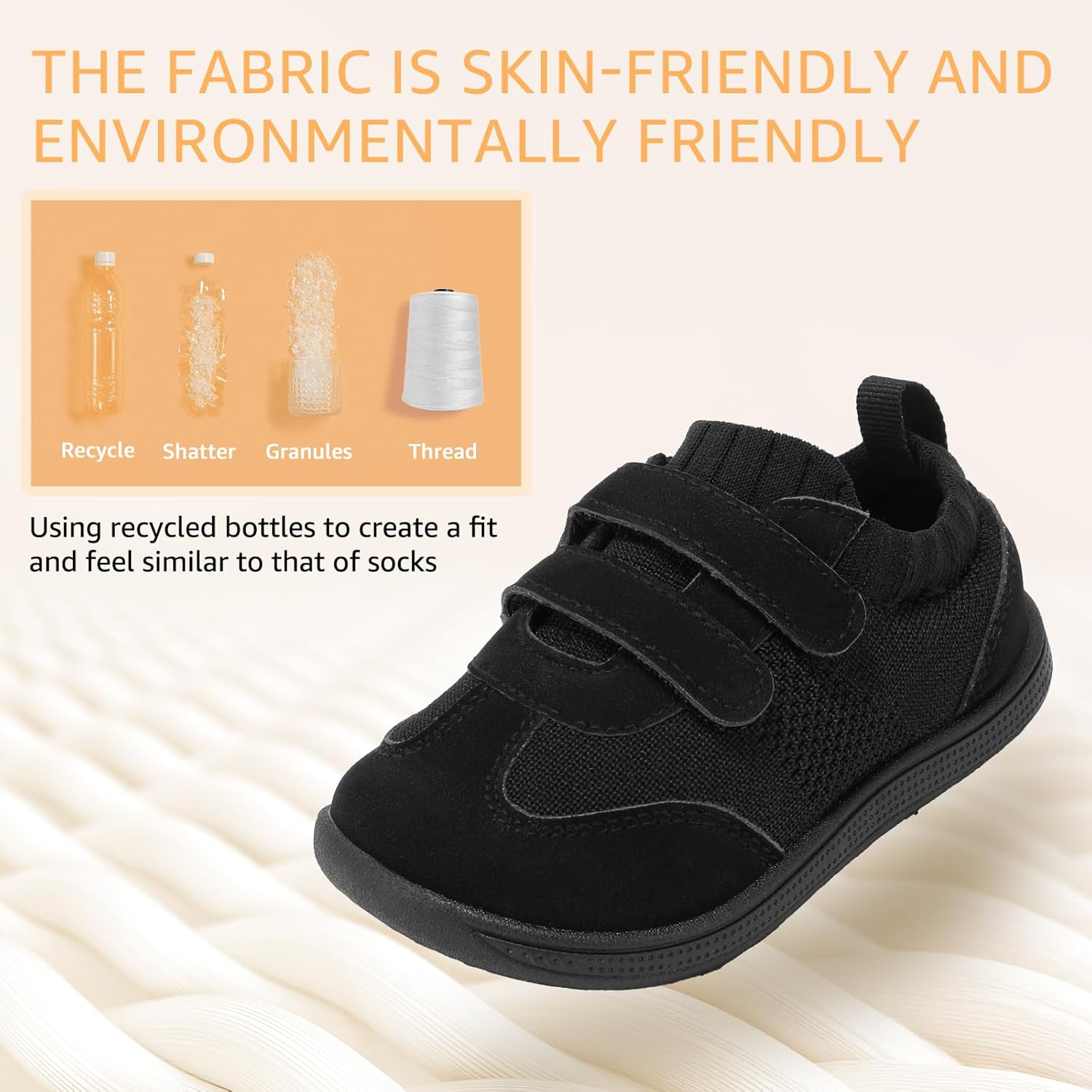 STQ KIDS Toddler Wide Toe Box Barefoot Shoes Boys Girls Sneaker Tennis Sneakers Breathable Non-Slip First Walking Shoe School Activities - Image 3