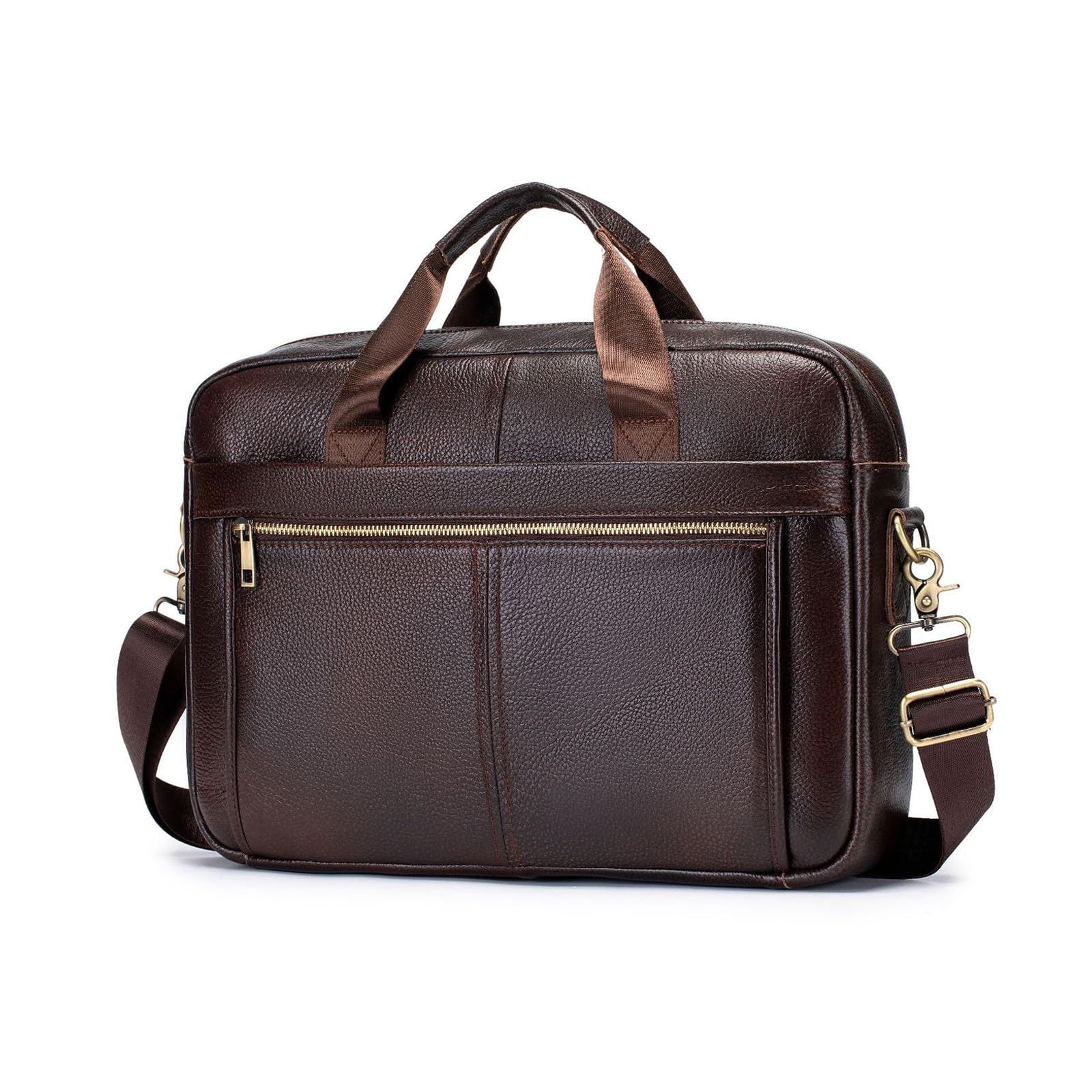 FANDARE Retrò Pelle Ventiquattrore Uomo 14 Pollici PC Borse per laptop Messenger Weekendiera 24 Ore Borsa a mano Spalla Messaggero Business Borsetta Cartella Professionale per Lavoro Viaggi Tracolla