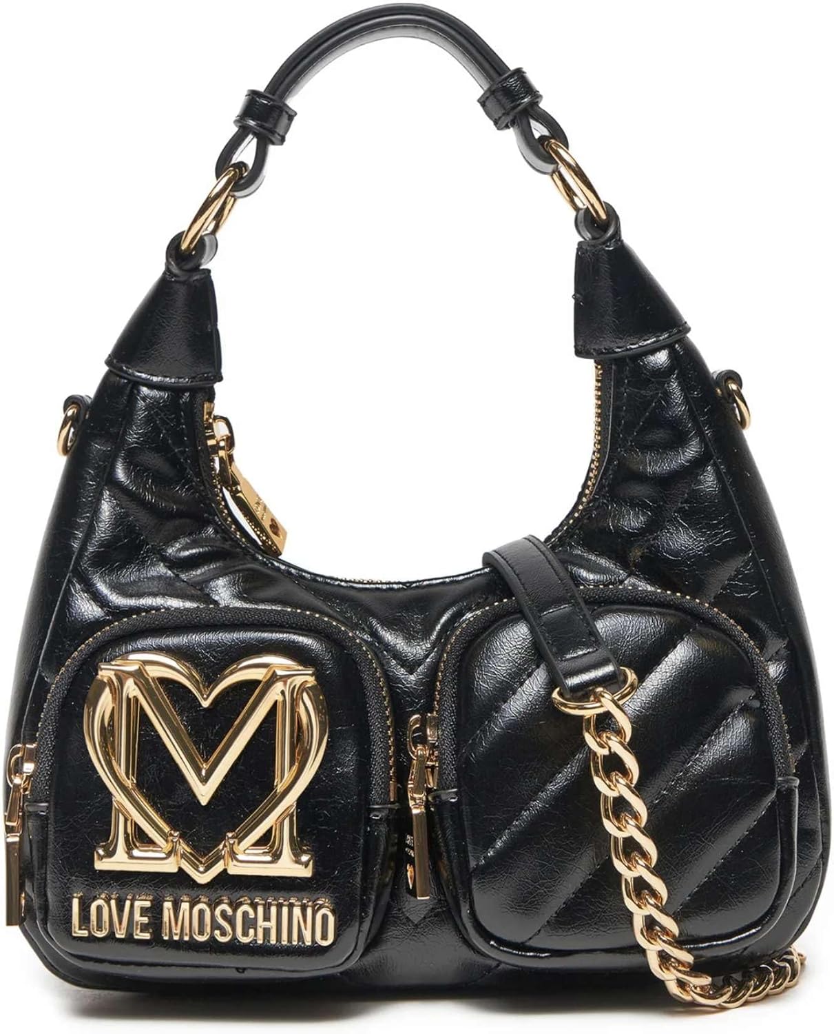 Moschino Borsa Donna a Mano/Tracolla Love Nero B25MO140 JC4320PP0LKM0000, black, Einheitsgröße