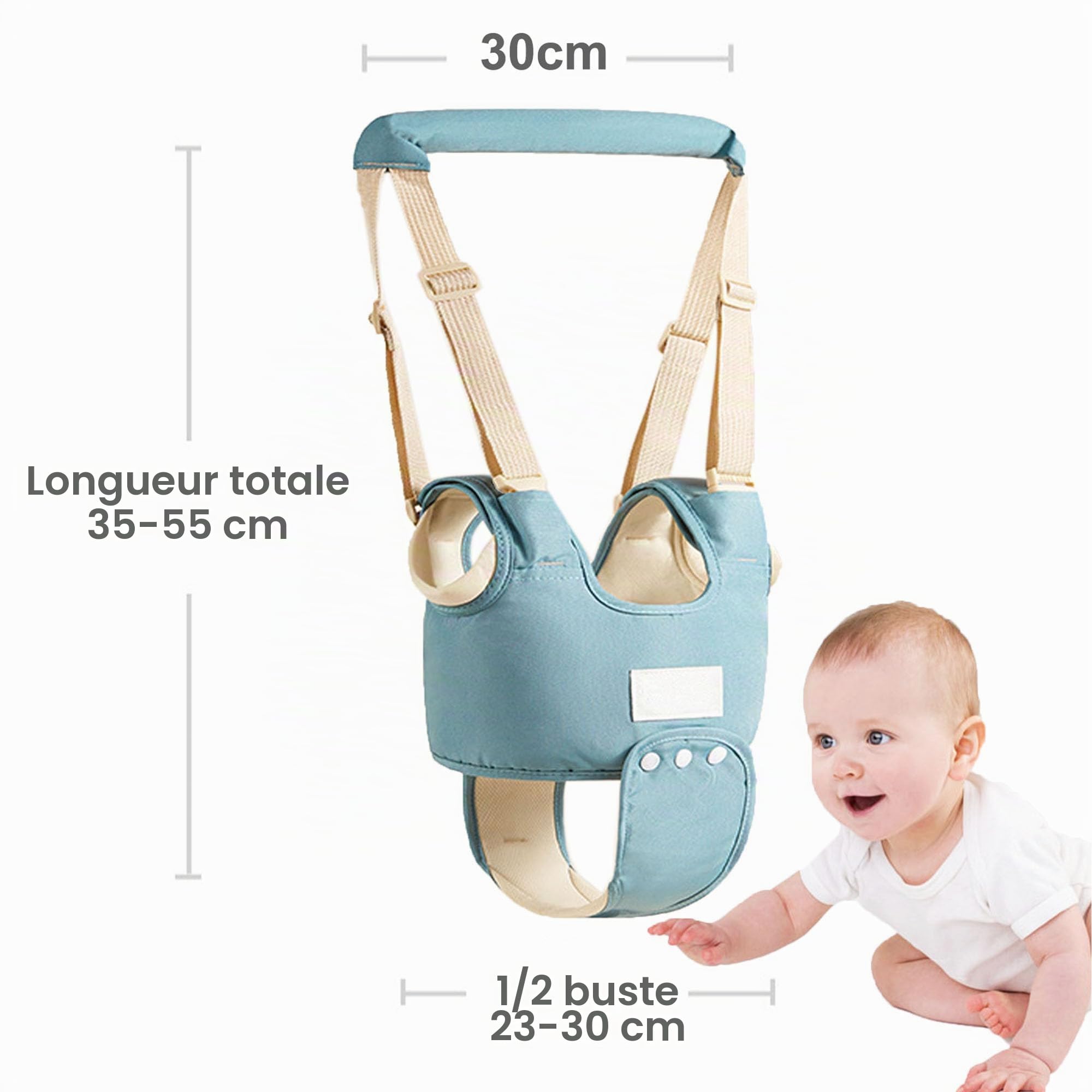 Harnais Bébé Marche, Harnais pour Aider Bébé à Marcher, Bebe Aide Marche Bébé, Laisse Ajustable de Bébé Marche Harnais, Harnais de Marche Bebe Porte pour Bébé de 10 à 36 Mois