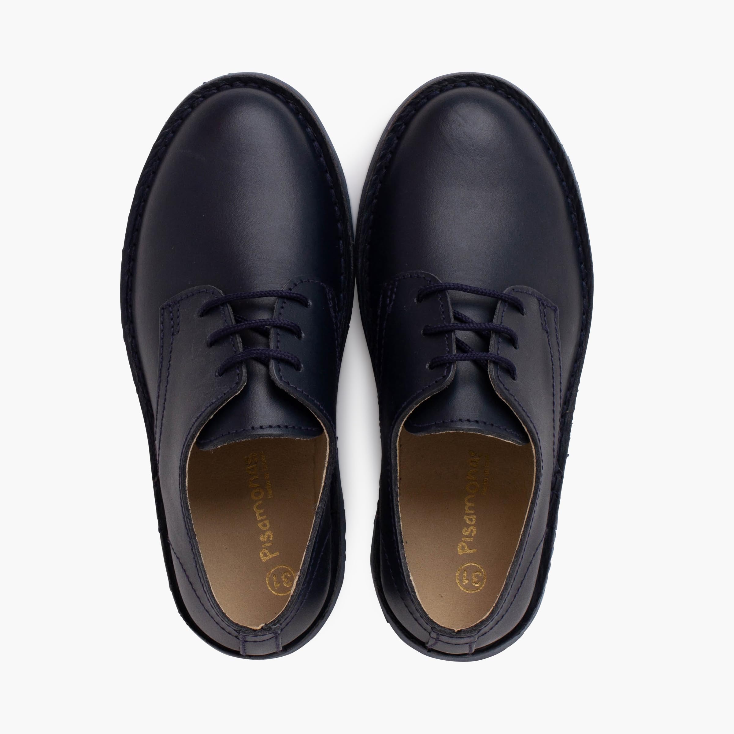 Pisamonas Zapatos Blucher Vestir Piel Niños
