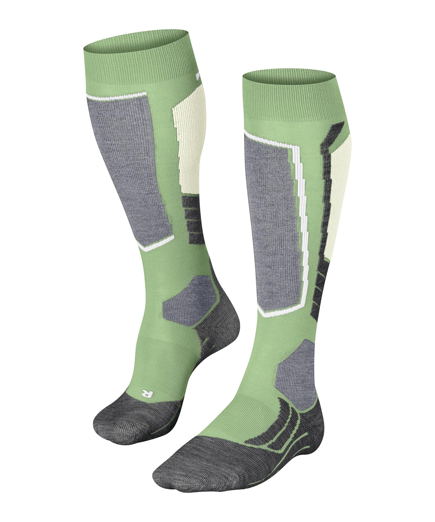 FALKE Kobiety Skarpety narciarskie SK2 Intermediate W Kh Wełna ciepłe grube 1 Para, Zielony Quiet Green 7378, 39-40