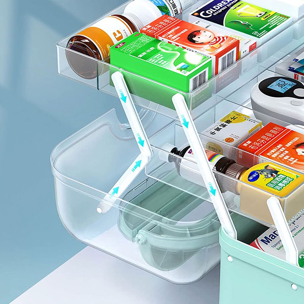 Kit de primeros auxilios de emergencia, organizador portátil de medicamentos, 11.2/13.3/15.3 pulgadas, suministros médicos para el hogar