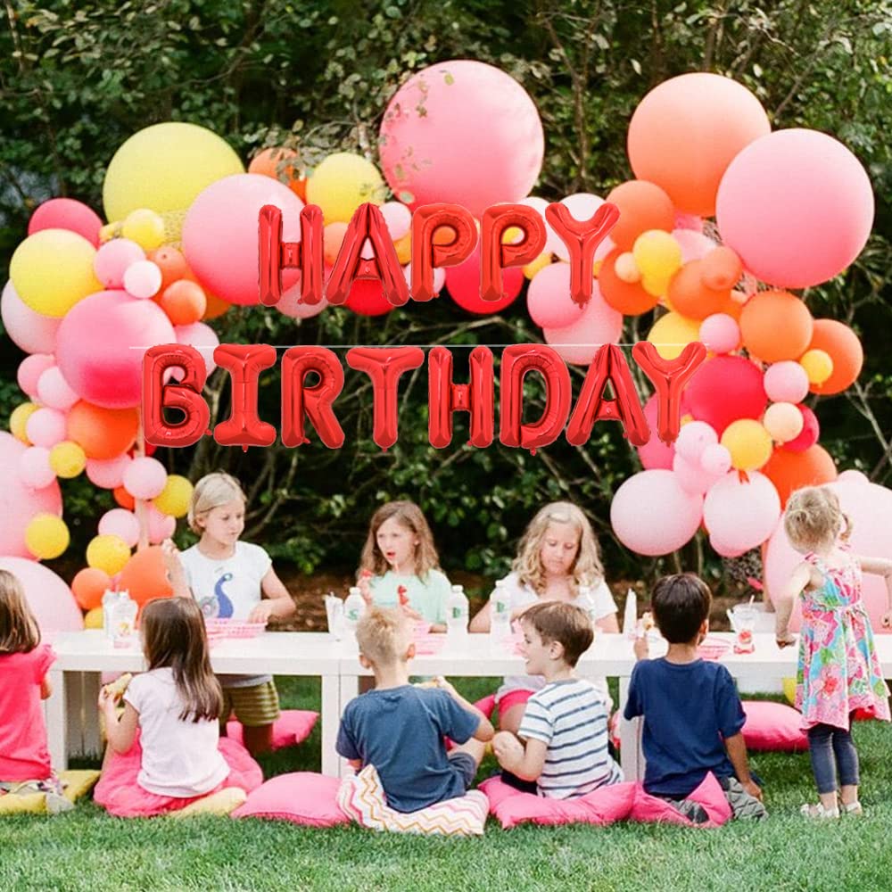TONIFUL 52 szt., 40 cm, czerwone balony z literą A-Z, niestandardowe wyrażenie mylar, folia, alfabet, litera stwórz własny baner wielokrotnego użytku, na urodziny, rocznicę, uroczystość, ukończenie