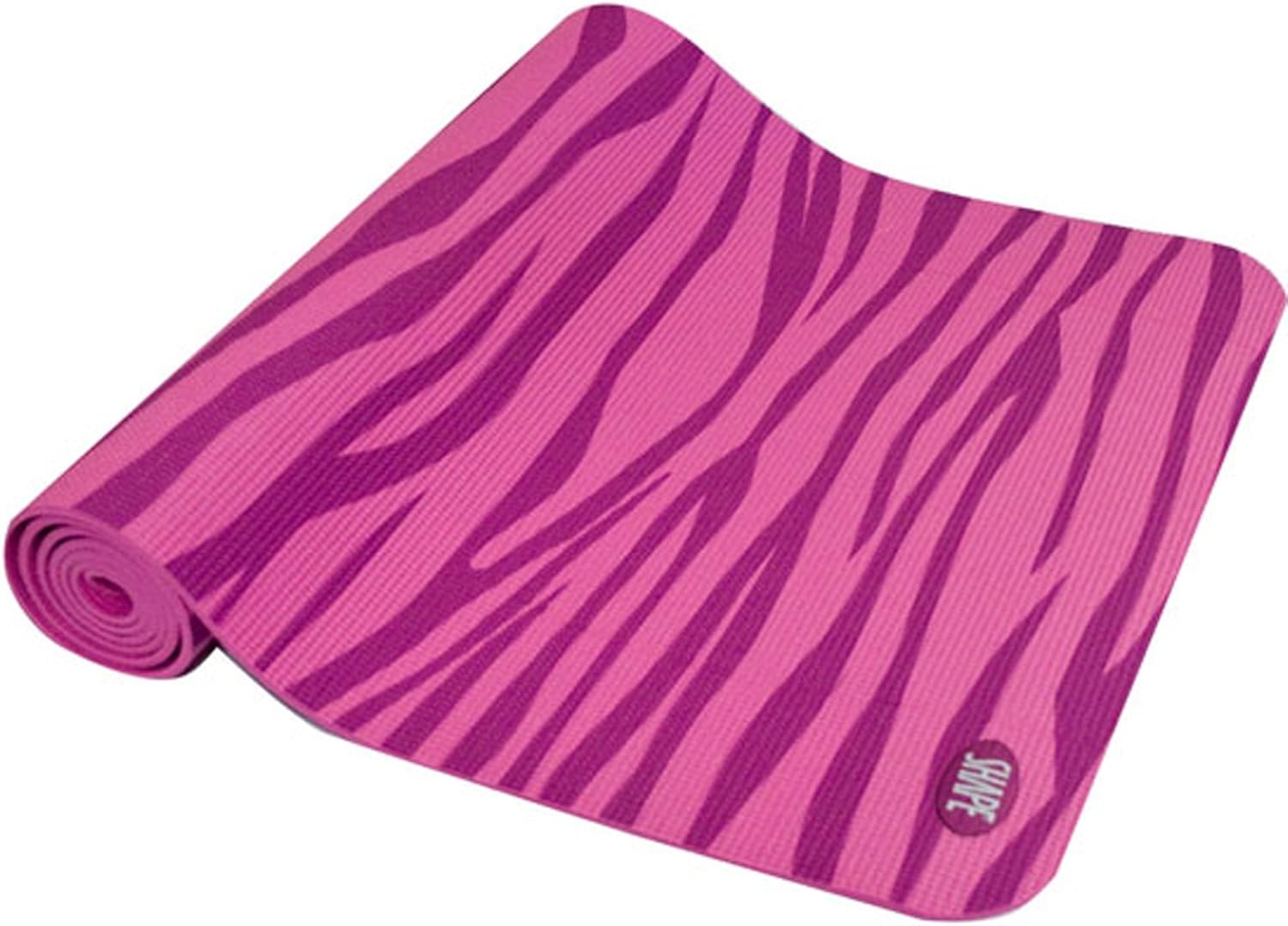 Shape Zebra Printed Yoga Mat, Pink Sports & Outdoors