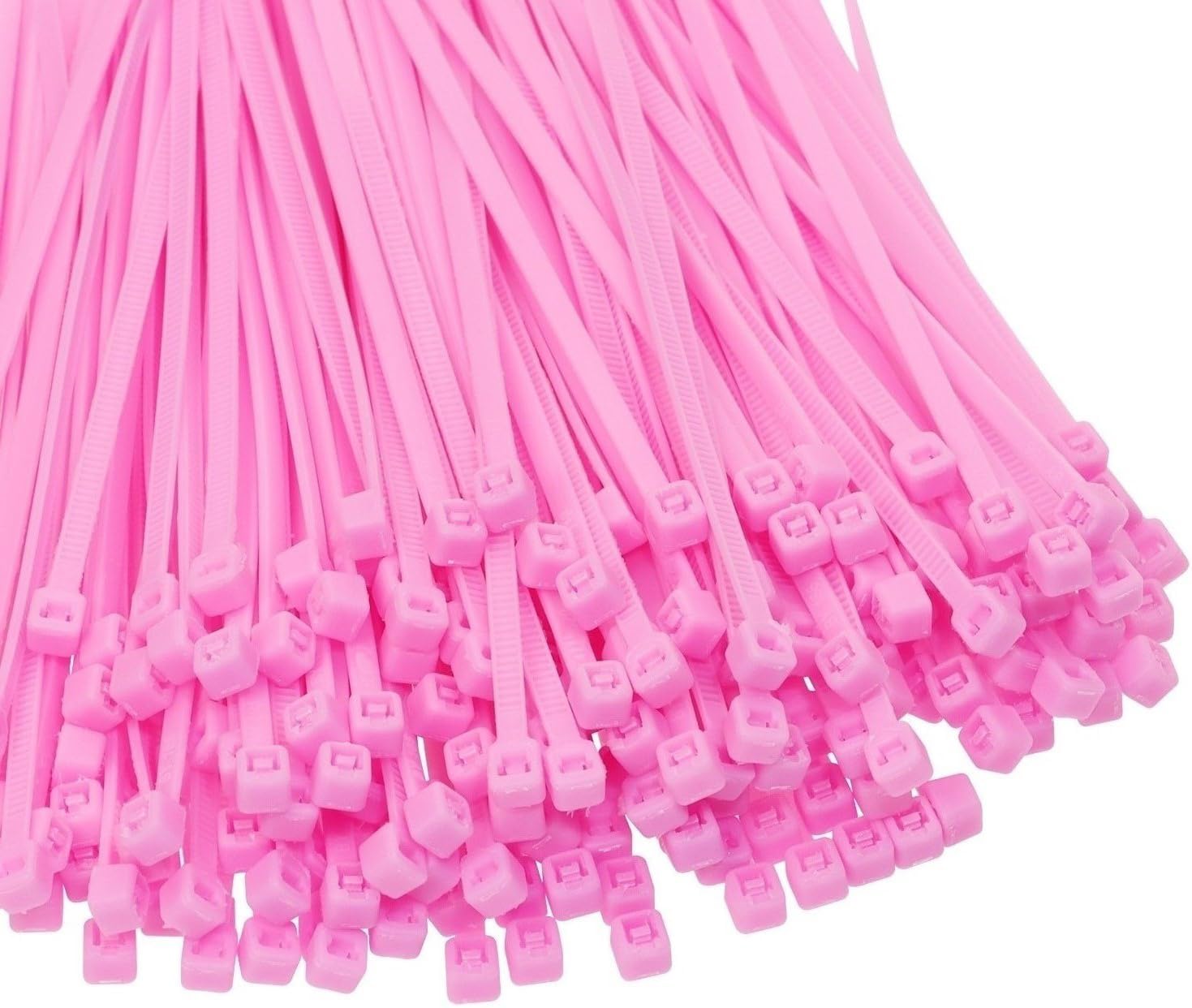Mini Skater 4 Inch Multi-Color Multi-Purpose Nylon zip Ties (4 inch, 200pcs Pink)