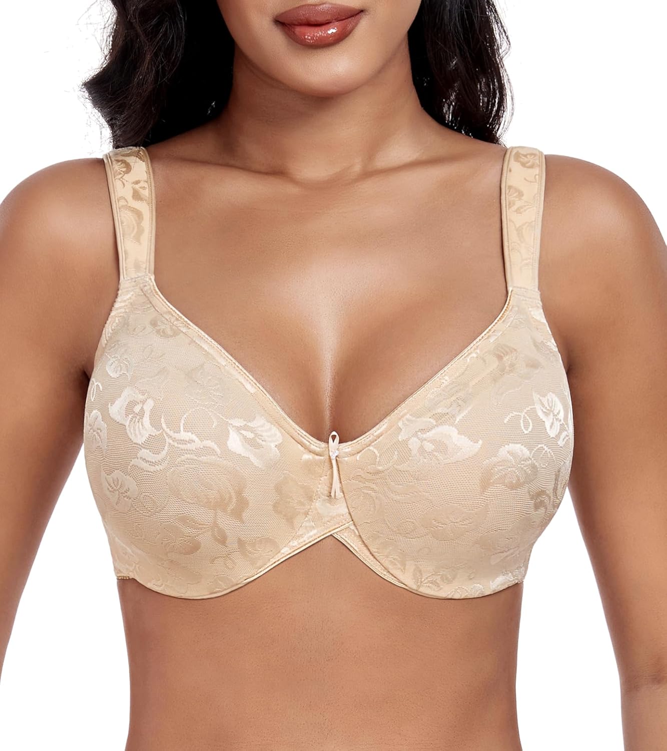 DotVol Women's Underwire Minimizer Comfortable Full Coverage Everyday Bra with Non Padded
