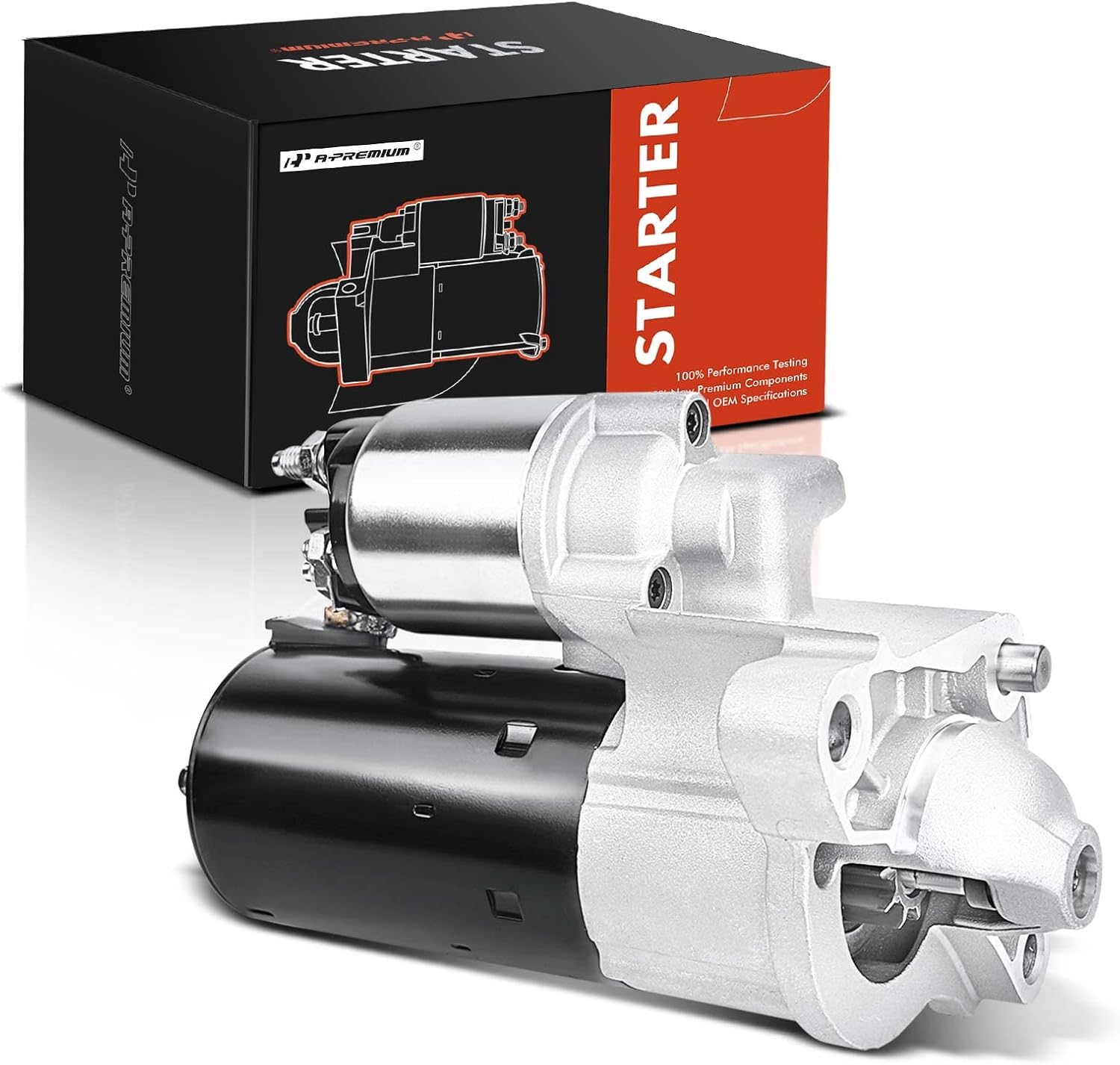 A-Premium Starter Motor Compatible with Volvo S60 2011-2016, S80 2007-2015, XC60 2010-2016, XC70 2008-2015, V70, XC90 2007-2014, 2.5L 3.0L 3.2L, 12V 1.4KW 10 Teeth CW, Replace# 0001108411, 0001108412