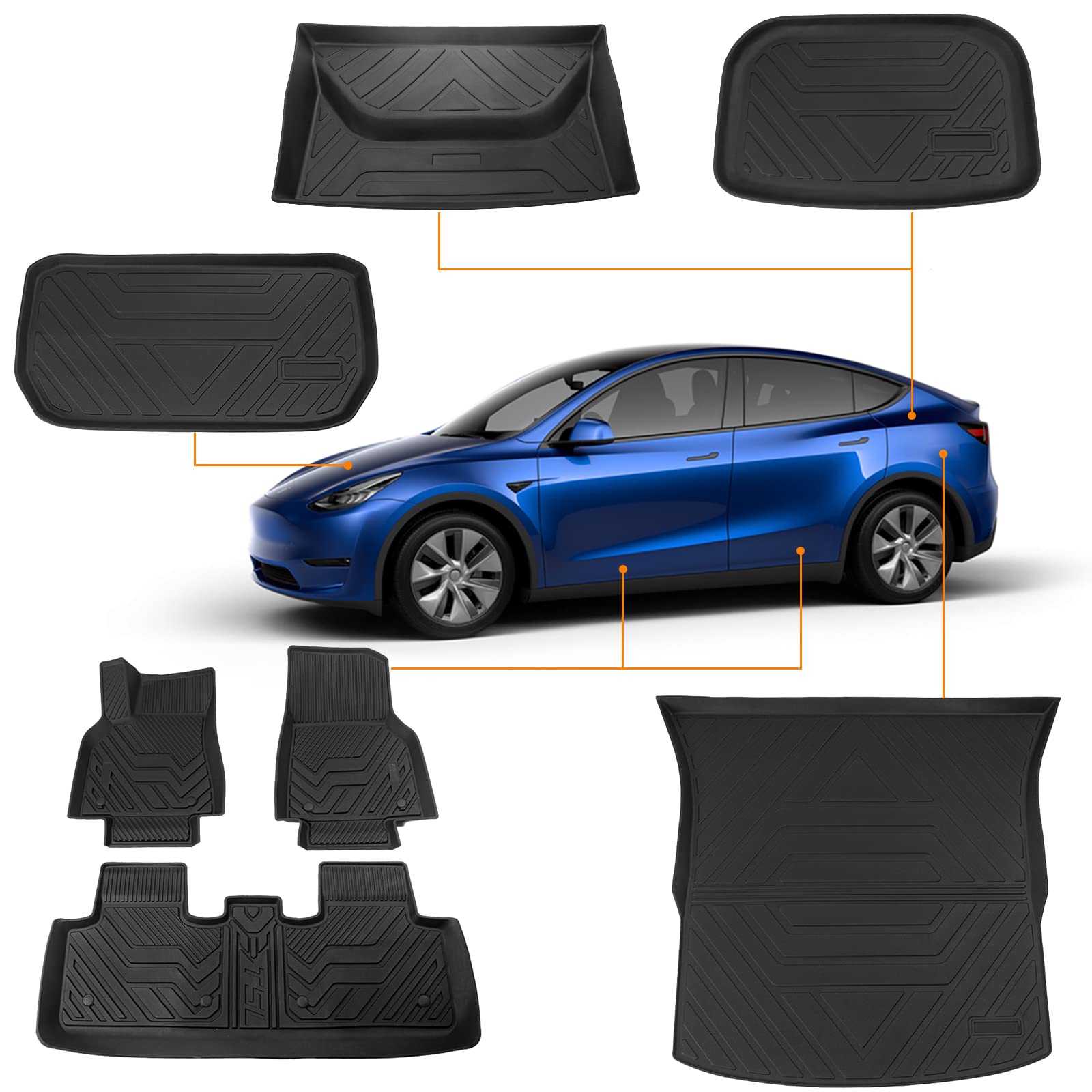Buy Fit Tesla Model Y Trunk Mats Cargo Liners All Weather Tesla Model Y