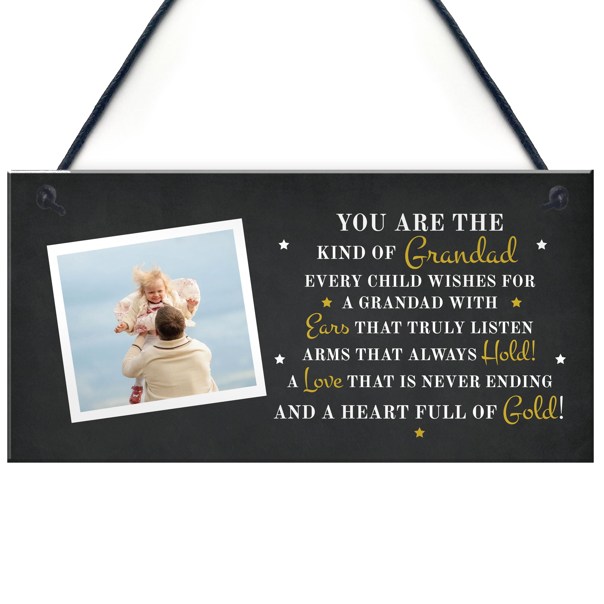 Red Ocean Personalised Sign Photo Gift For Grandad Fathers Day Birthday Gift For Grandad