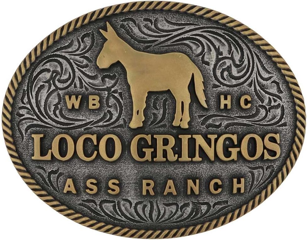 Montana Silversmiths Officially Licensed Whiskey Bent Western Belt Buckle