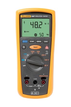 Fluke 1507 Insulation Resistance Tester | Advanced Industrial and Electrical Insulation Testing, Multiple Test Voltages 50 V, 100 V, 250 V, 500 V, and 1000 V