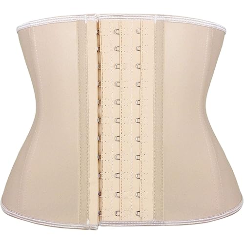 Atbuty Short Torso Waist Trainers Cincher Corset Underbust Body Shaper Latex Sport Girdle