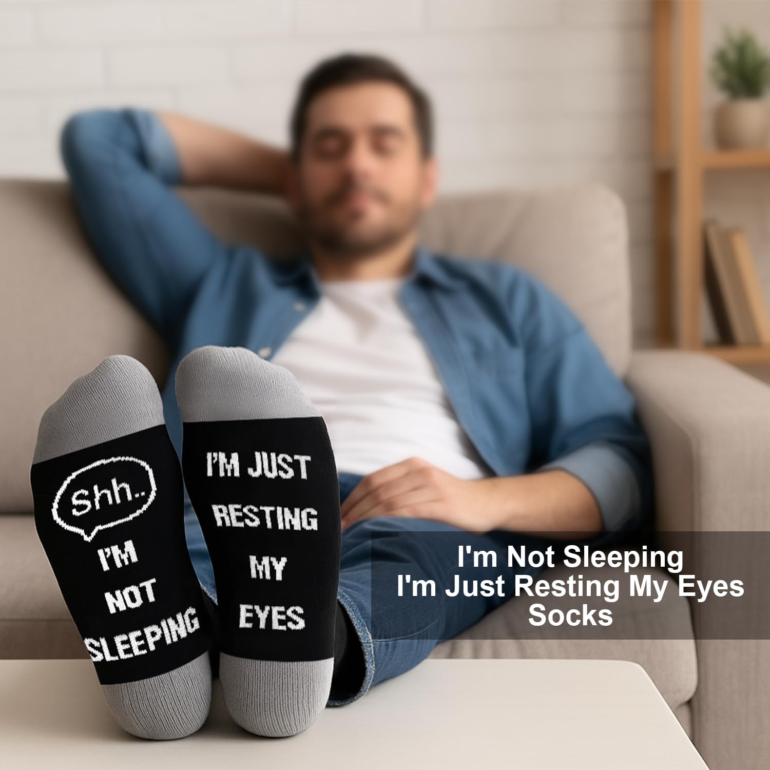 Funny Birthday Gifts for Men Dad Father Husband Grandpa from Daughter,Novelty Socks White Elephant Gag Gift for Adult - Image 4