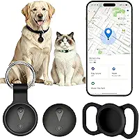 Rastreador GPS para cães, coleira inteligente com localização em tempo real, rastreador de localização de animais de estimação com suporte, sem taxa mensal e sem cartão SIM, funciona com iOS Find My