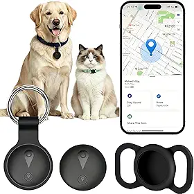 Rastreador GPS para cães, coleira inteligente com localização em tempo real, rastreador de localização de animais de estimação com suporte, sem taxa mensal e sem cartão SIM, funciona com iOS Find My