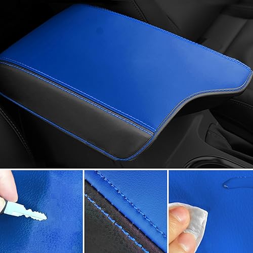 Miniatura 3 de Funda para reposabrazos de consola central adecuada para Ford Ranger 2023 2022 2021 2020 2019 de cuero antiarañazos para reposabrazos central,
