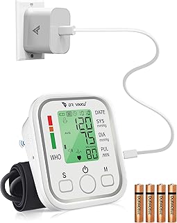 DR VAKU 2in1 Combo Pack 20w PD Fast USB Type C Adapter + PulseFlow BP Monitor Fully Automatic Upper Arm Digital Blood Pressure Machine with Talking Function For Most Accurate Measurement (White & Grey)