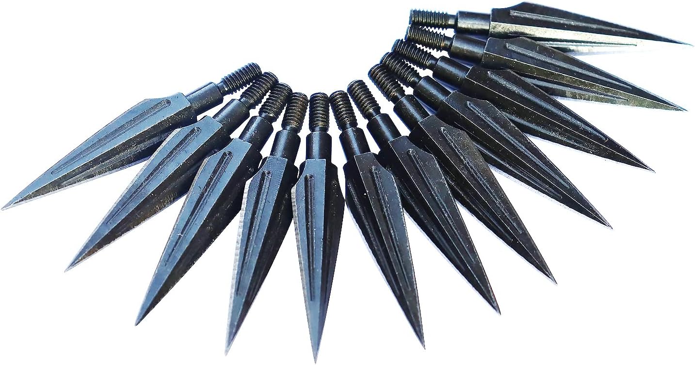 Archery Broadheads Hollow Willow Arrows 2 Blades Metal Broadheads 100 Grain Traditional Outdoor Hunting Arrow Tips