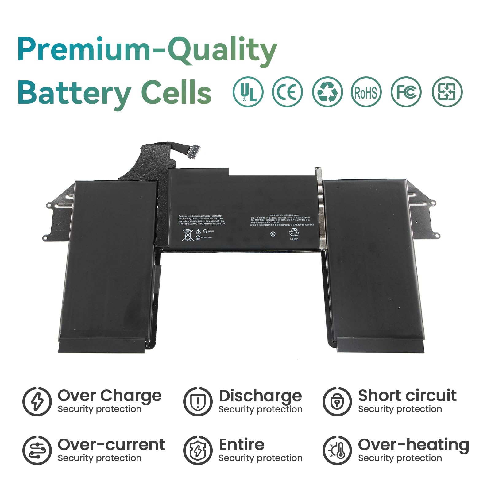 Akku Passend Für Laptop Apple MacBook Air 13 A1932  2019 Macbook Air 133 2020 Typ A1965 U.a. 114v 4800 Mah