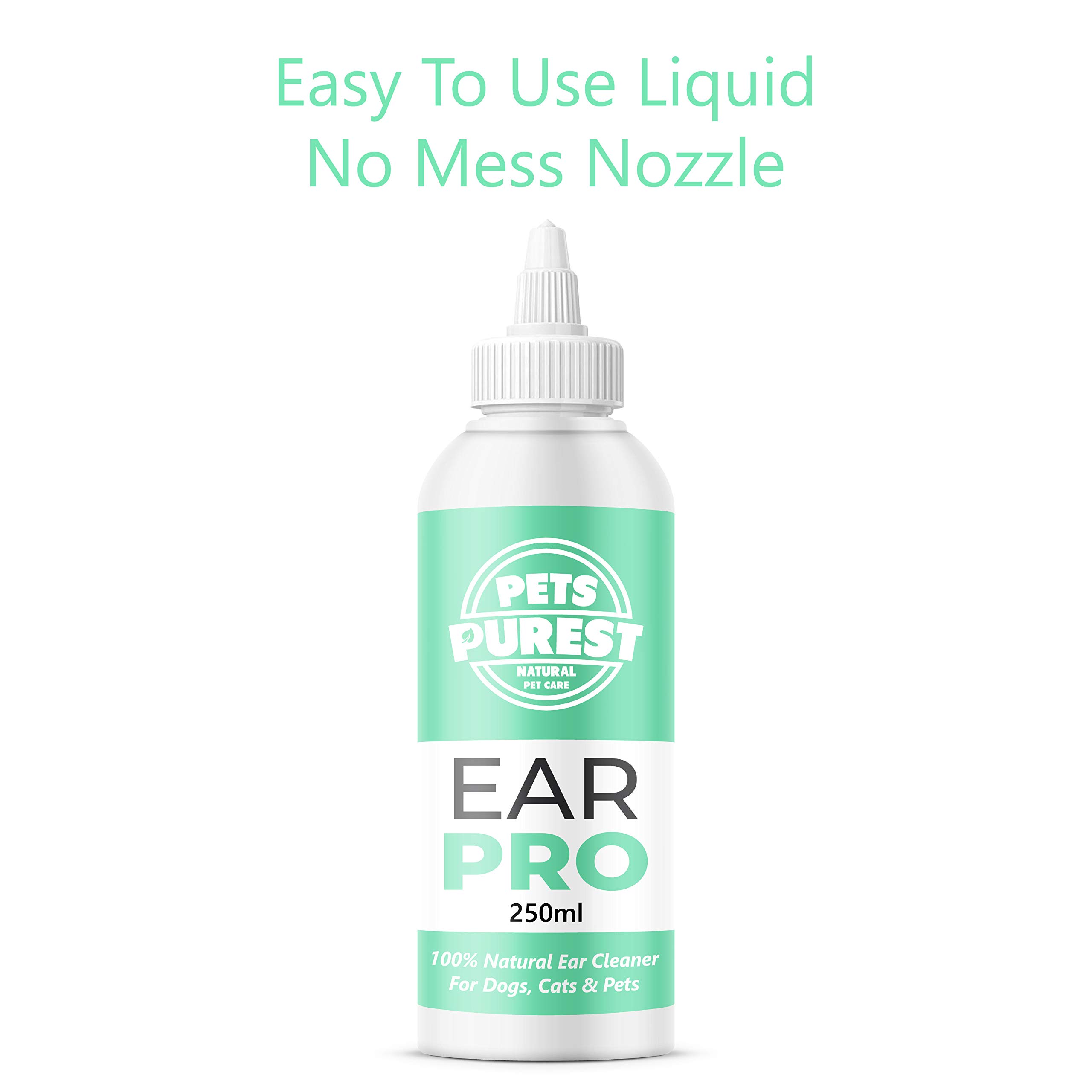 Pets Purest Dog Ear Cleaner UK Vet Ear Drops for Dogs to