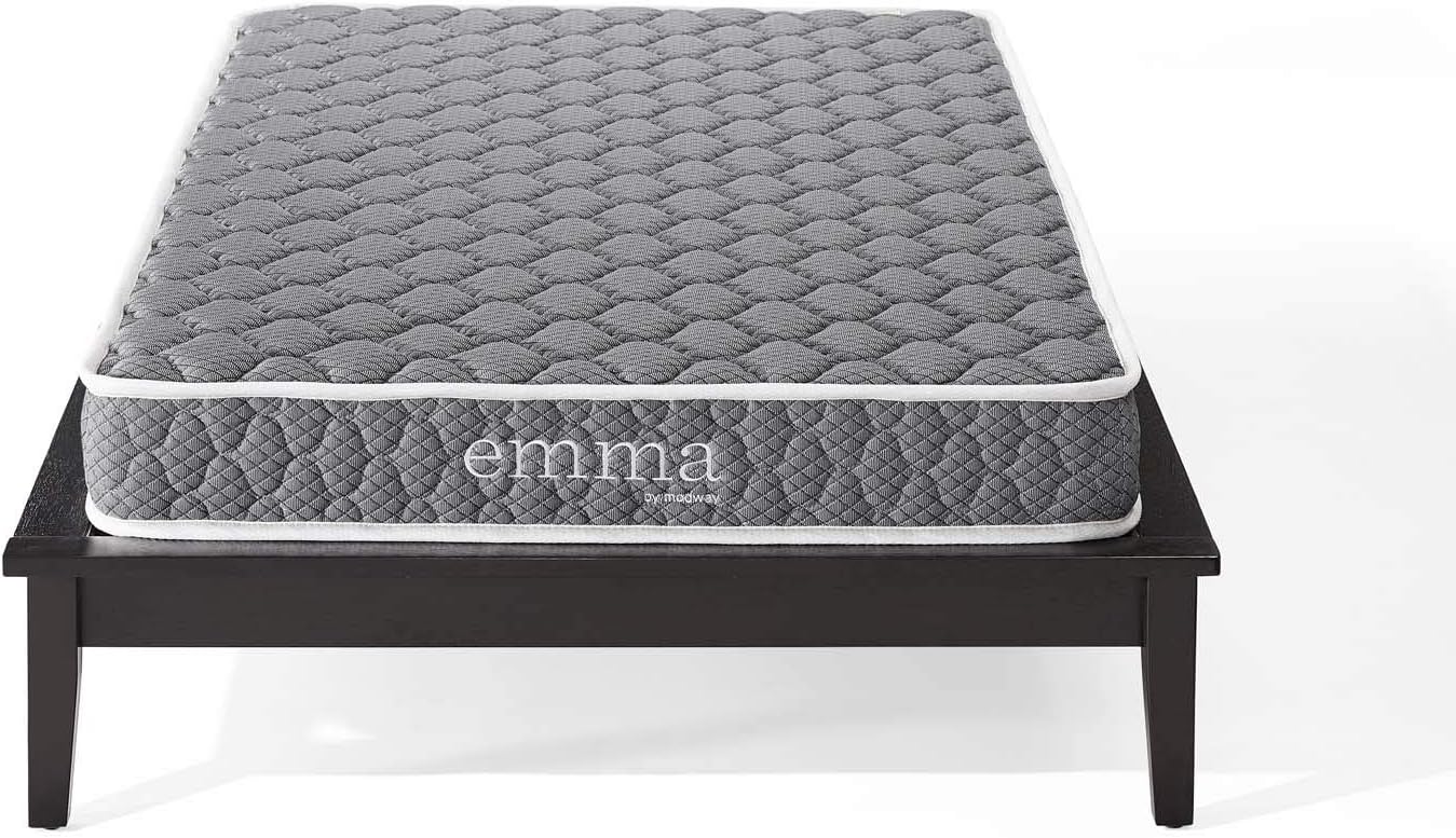 Modway Emma Comfort Memory Foam 6 Inch Soft Twin Mattress - 10-Year Warranty : Home & Kitchen