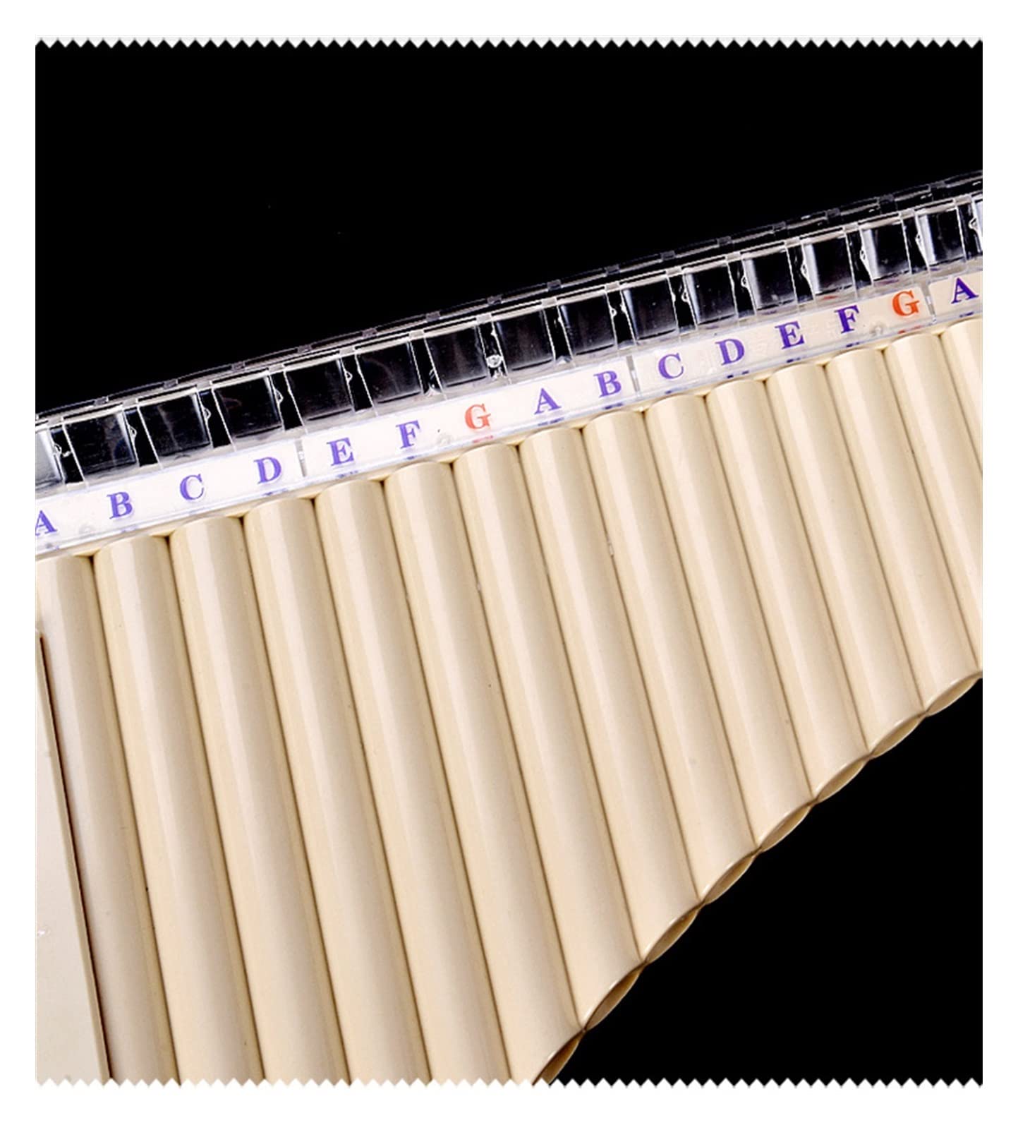 Flauto Pan Strumento Musicale A Fiato Tradizionale In Plastica ABS Con Flauto Di Pan A 36 Tubi Strumenti a fiato tradizionali (Color : Beige)