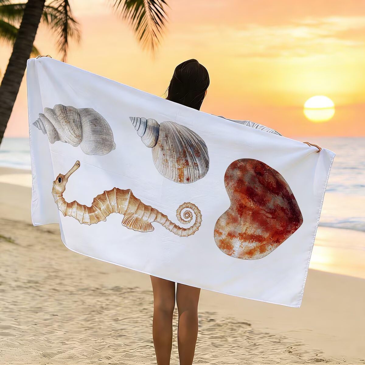 Strandtuch Mikrofaser Handtücher Groß 90x200cm 2er Set, Schnelltrocknend Saunahandtuch Fitness Handtuch Einfach, Saugfähig Badetuch Sporthandtuch, Sandfrei Strandtuch XXL, Geschenke für Frauen -4416