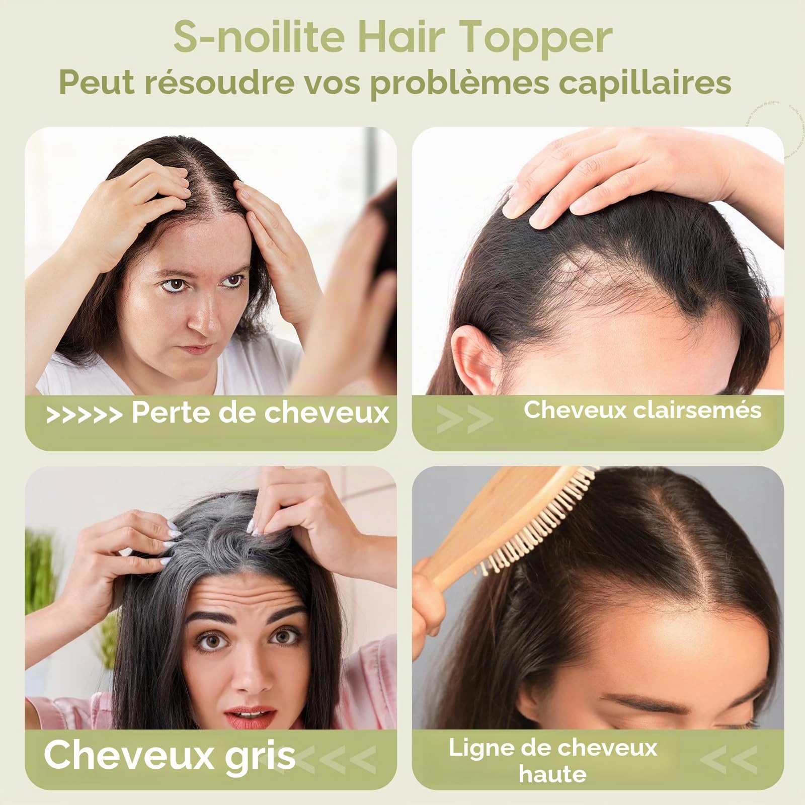 S-noilite Extension de Frange à Clipser en Cheveux Naturels, 47g Vrais Cheveux Naturels, Frange à Clipser sur le Devant, Postiches en Cheveu Humains pour Femme, 50CM Noir Naturel #1B