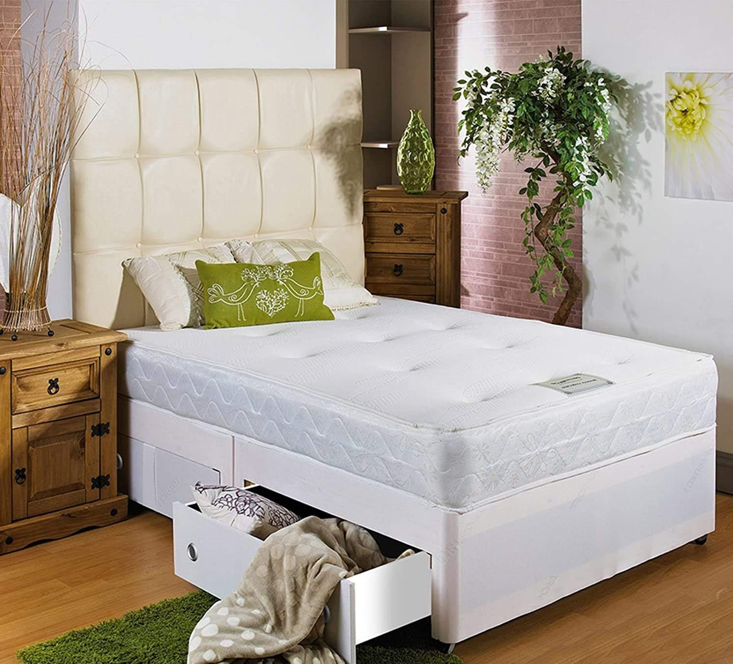 Home Furnishings UK Hf4you Black Chester Ortho Divan Bed 4ft Small