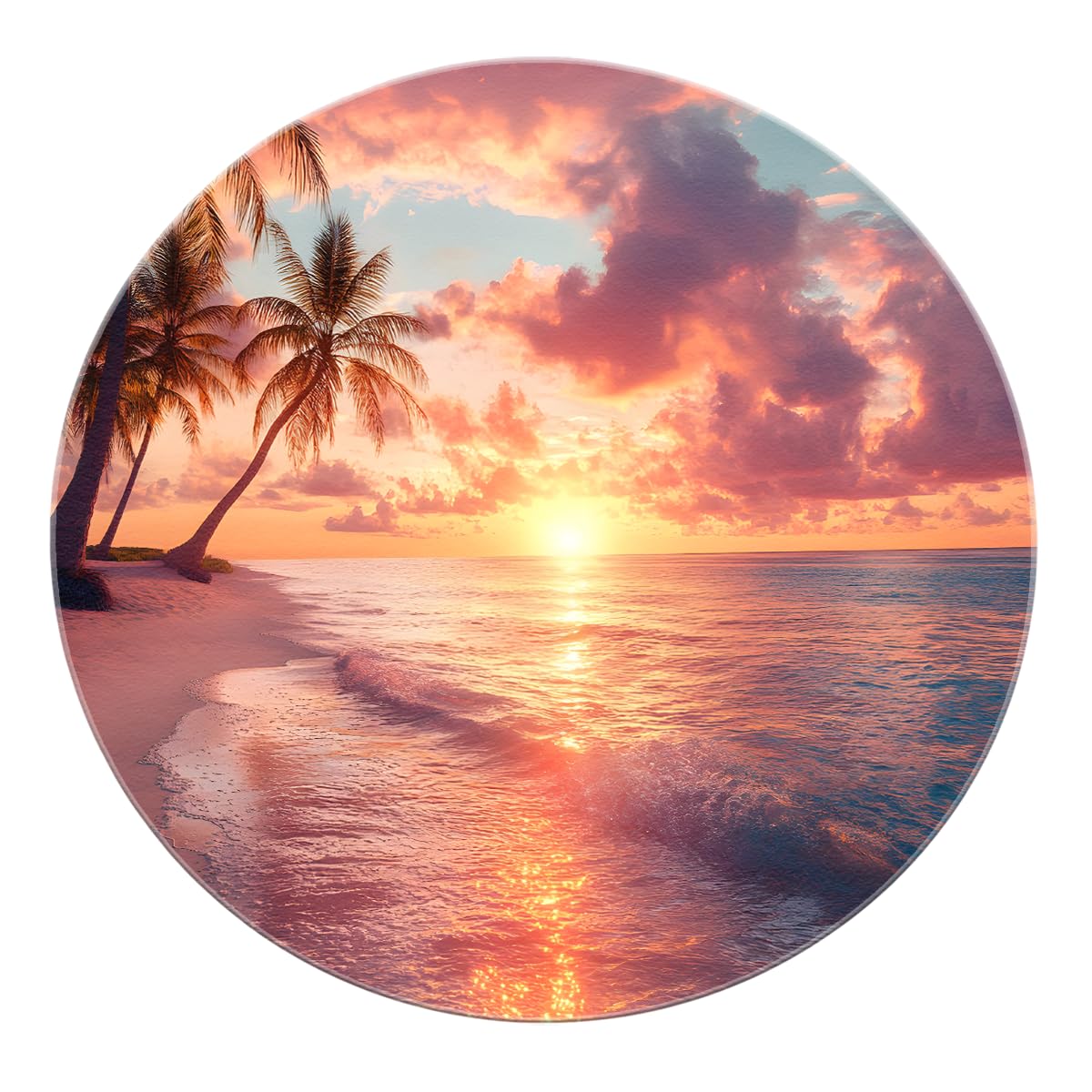 Tapis rond lavable antidérapant contre les sols glissants