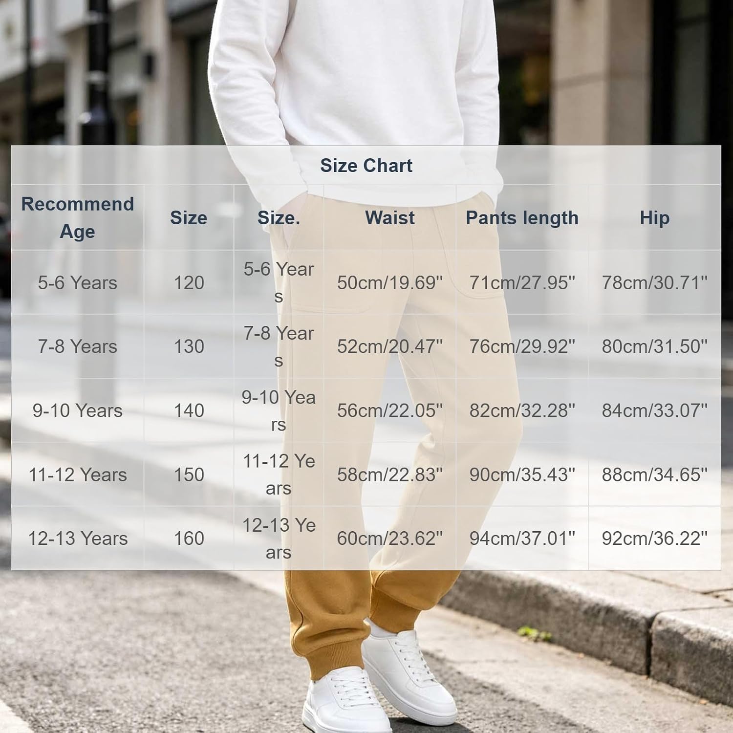 Oplxuo Boys Jogger Sweatpants Elastic Waist Pocket Casual Athletic Pants