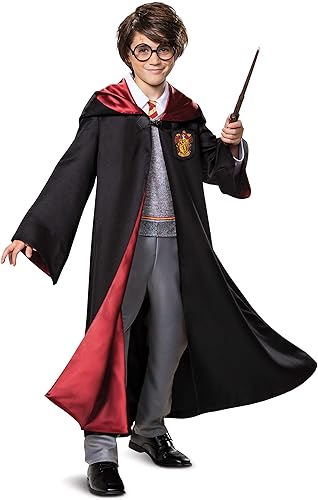 Disfraz de Harry Potter de alta calidad traje oficial de Wizarding World para niños bata y mono con capucha talla infantil