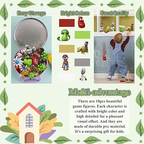 Miniatura 3 de Juego de figuras de acción 10 piezas de mini figuras juguetes de PVC de la serie Genqiang Surprise Game Series para niños y fanáticos ideal para