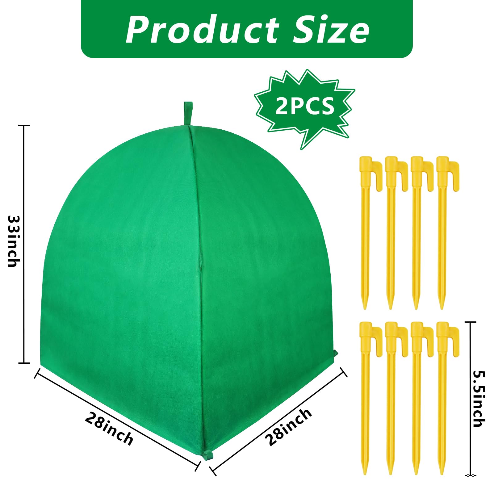 Paquete de 2 cubiertas de invierno para plantas, protección contra congelación, cubiertas de arbustos para protección contra heladas de invierno para plantas en invierno, tienda de campaña cálida para