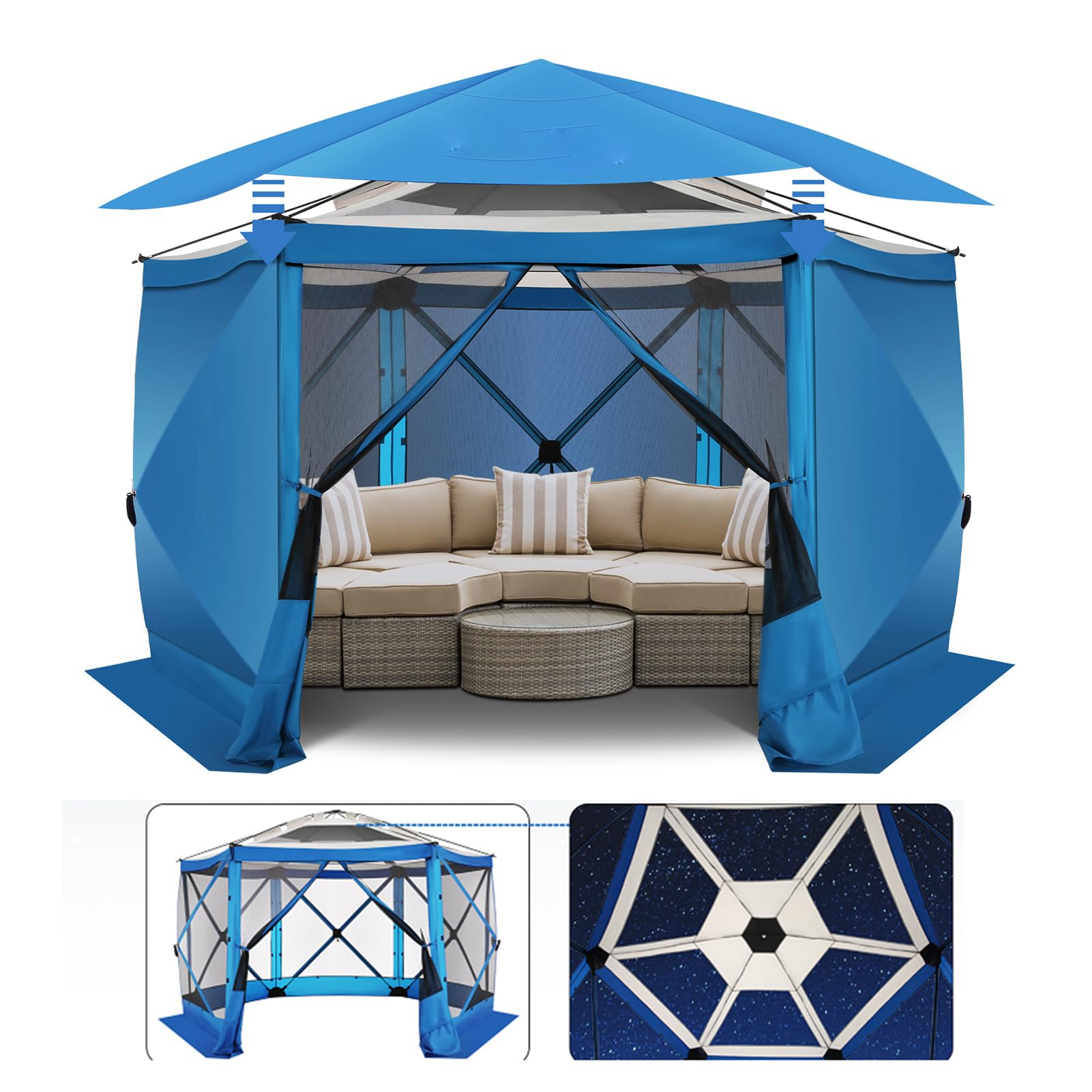 Snapklik.com : COBIZI Pop Up Gazebo Screen Tent Screen House For