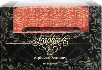 Graphic 45 4501268 Alpha Banner, Red