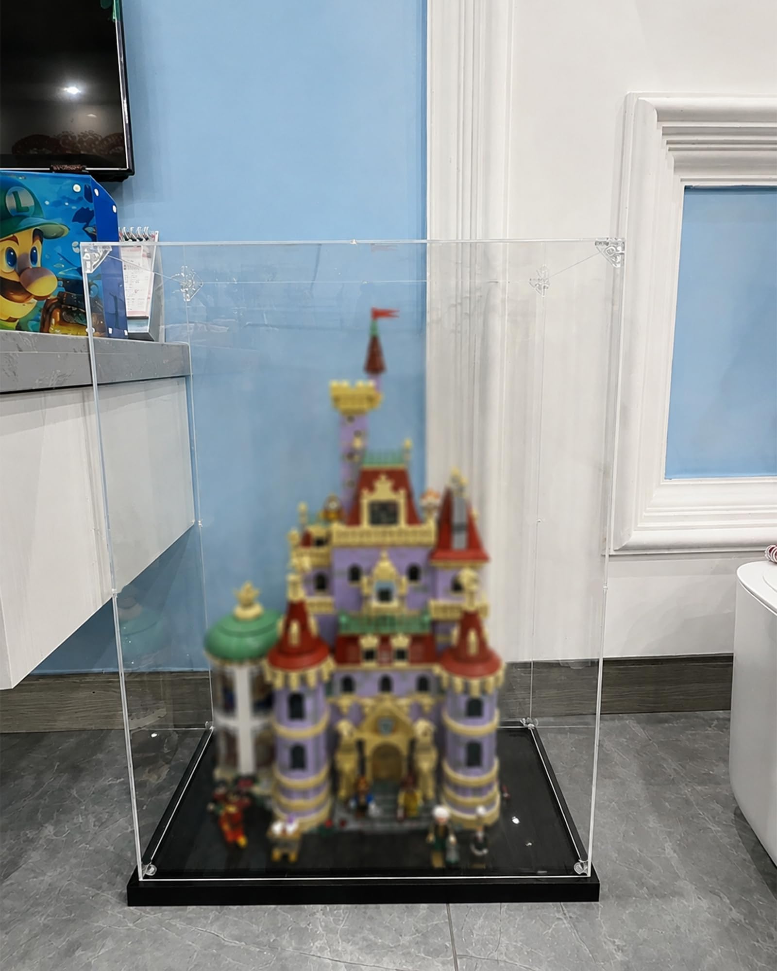 Espositore per Lego 43263 Castello La Bella e la Bestia, Scatola Acrilica Trasparente