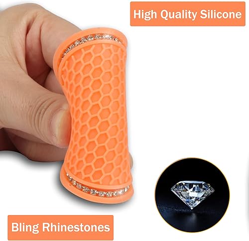 Miniatura 3 de JUSTTOP - Paquete de 2 portavasos para automóvil, diseño universal, antideslizante, con brillantes diamantes de imitación, soporte para tazas,