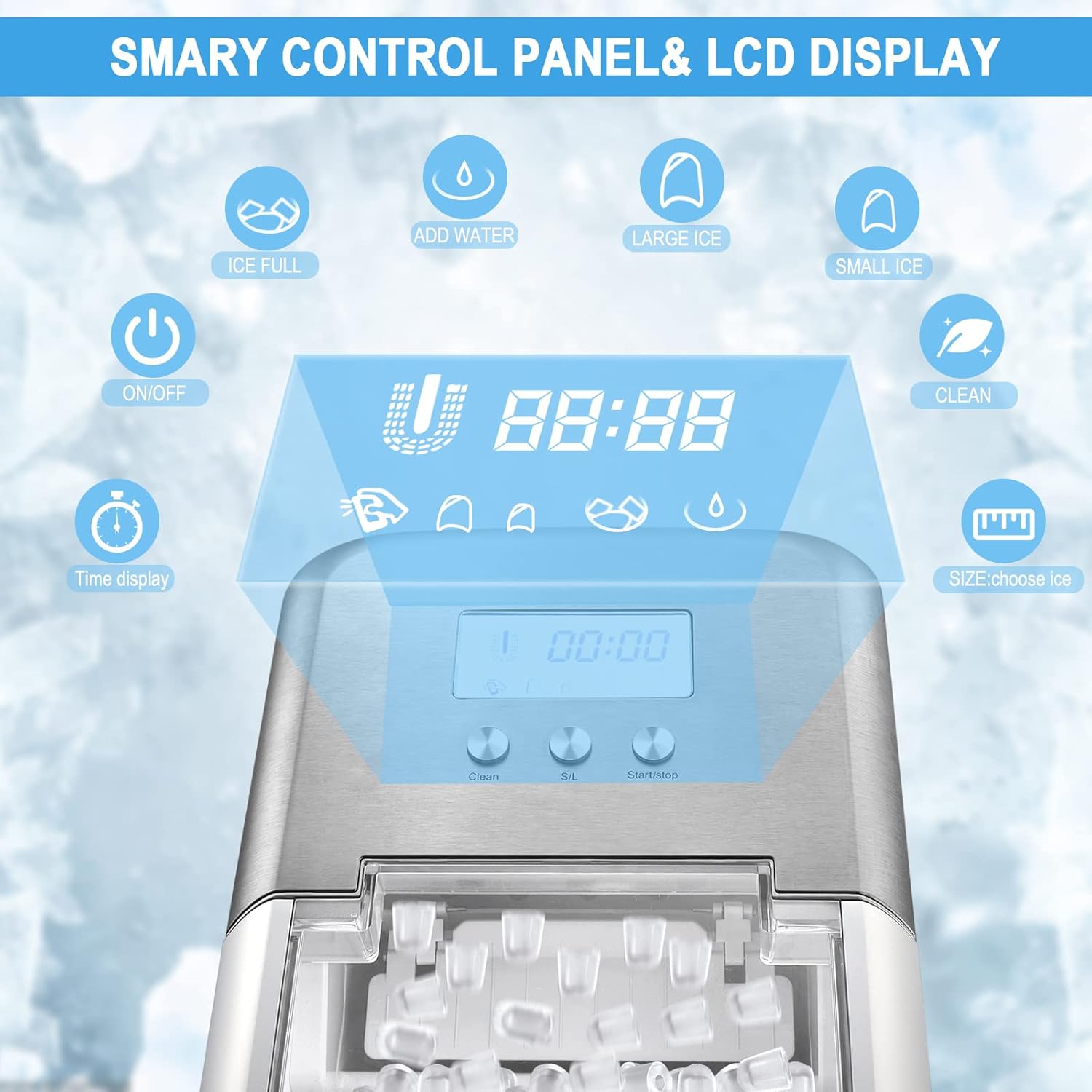 KUMIO Ice Maker Control Panel and LCD Display