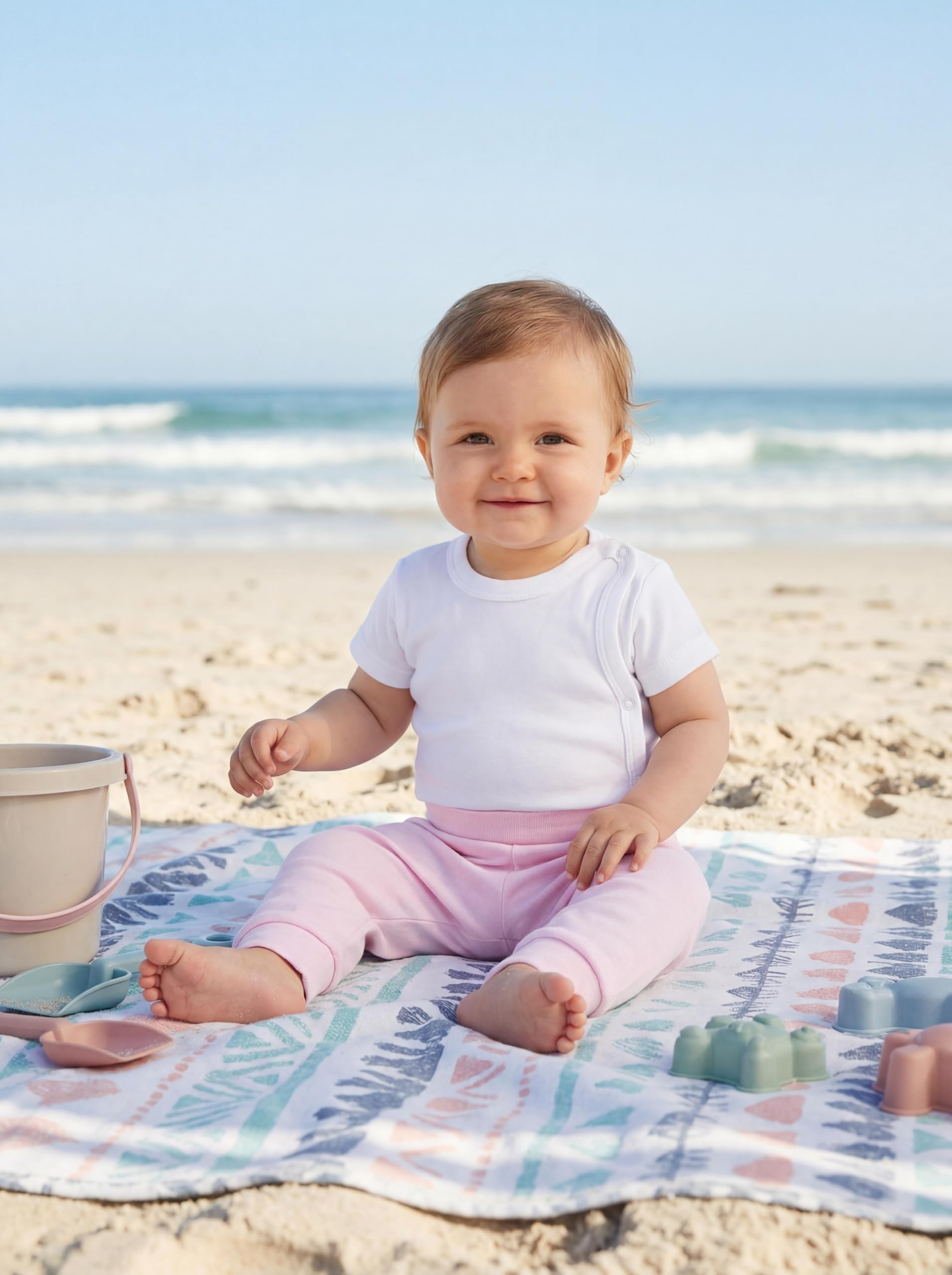 TupTam Body Neonato Manica Corta 5 Pezzi – Body Bambino in Cotone con Chiusura Wrap