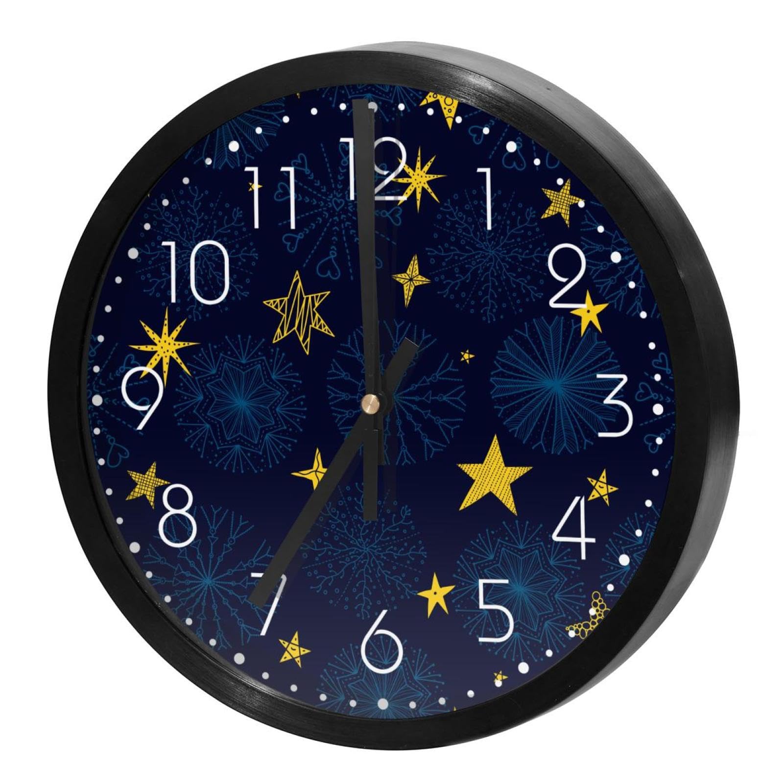 Horloge murale sans tic-tac à mouvement quartz silencieux pour chambre et bureau calme