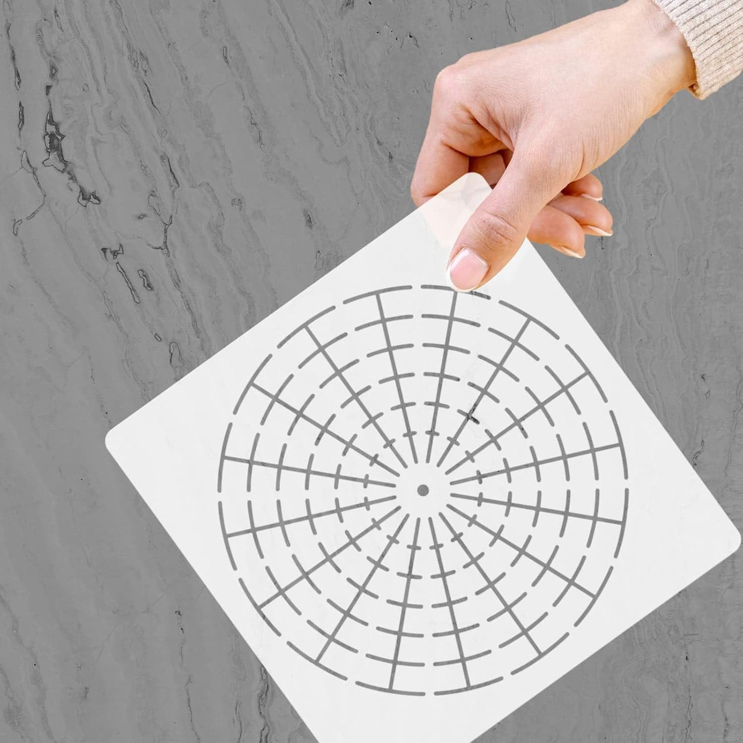 YKW Paquete de 6 plantillas de mandala circular, herramientas de dibujo reutilizables de 7/9/11 pulgadas, plantillas de puntos de mandala para pintura de roca, lienzo, proyectos de arte de madera